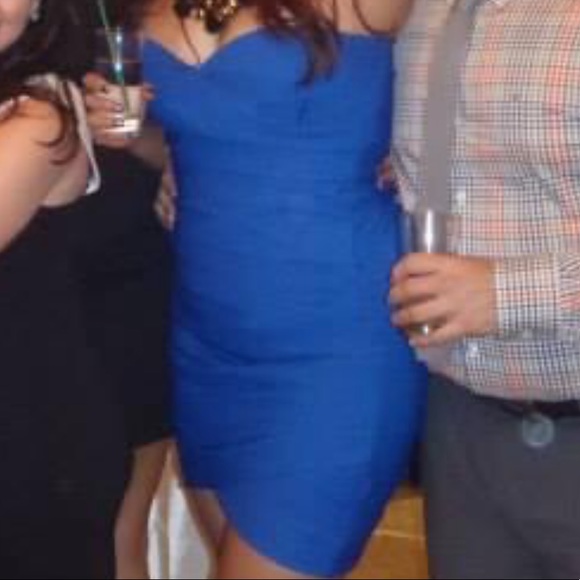 BCBG Strapless Blue Dress - Picture 3 of 4